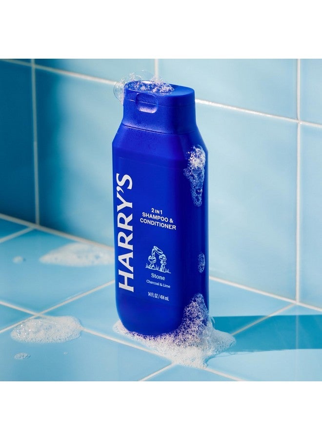 هاري شامبو وبلسم هاريز للرجال 2 في 1 لجميع أنواع الشعر - لون حجري - (عبوة من 3 قطع) 14 أونصة سائلة - خالٍ من البارابين والكبريتات - Image 3