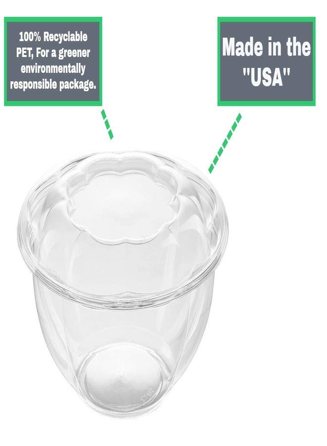 Smygoods Disposable Plastic Salad Bowls with Airtight Lids Ideal for Meal Prep, Takeout, Catering, Parties, Picnics, and Food Storage, Stackable, Leak-Proof - Image 3