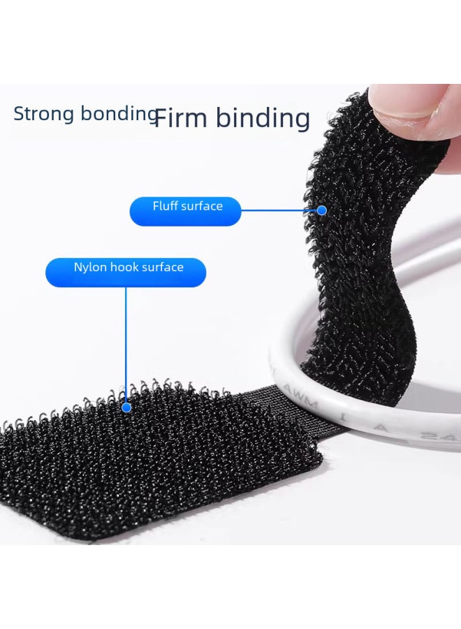 Loquat 3M Adhesive Hook And Loop Cable Strap Data Cable Fixed Paste Storage Artifact Adhesive Hook And Loop Cable Tie-Color:3M Gray - Image 5