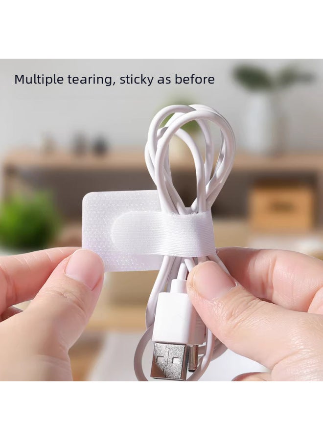 Loquat 3M Adhesive Hook And Loop Cable Strap Data Cable Fixed Paste Storage Artifact Adhesive Hook And Loop Cable Tie-Color:3M Gray - Image 4