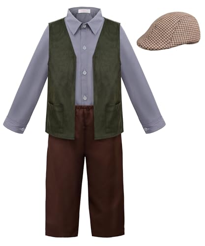 ReliBeauty Kids Colonial Costume Boys Victorian Costume for Boys 130 - Image 1