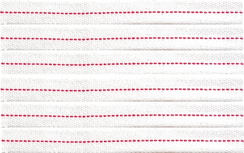 LIGHT OF MINE "LET IT SHINE" Light of Mine 100 Cotton 78 Wick Strip Pre Cut Red Stripe Replacement Wick for Oil Lamps and Lanterns 6 