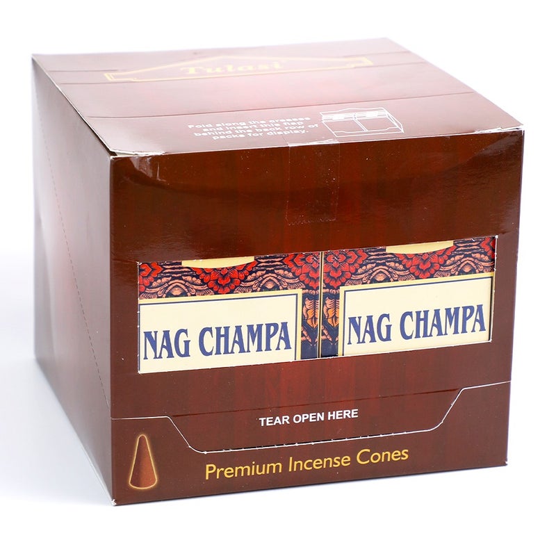 Tulasi Nag Champa Dhoop Incense Cones for Pooja, Prayer, Meditation & Home Fragrance, 15 Pieces, Pack of 12 (1 outer) - Image 3