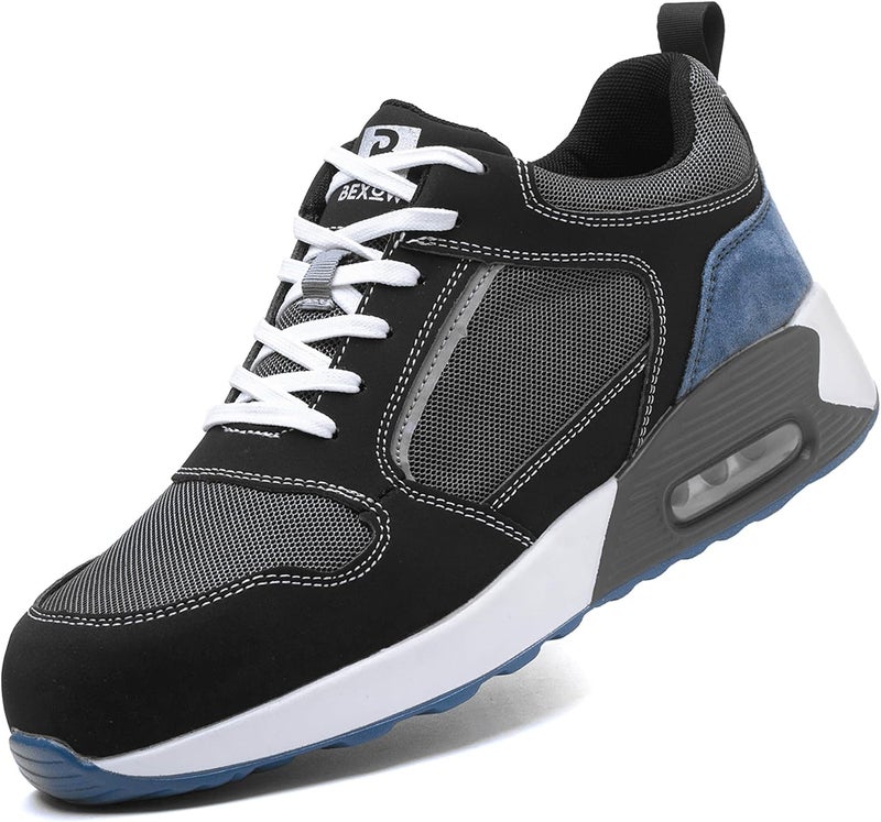 Bexow Premium Safety Shoes Steel Toe Lightweight Sneakers Industrial Footwear for Men and Women - Image 1