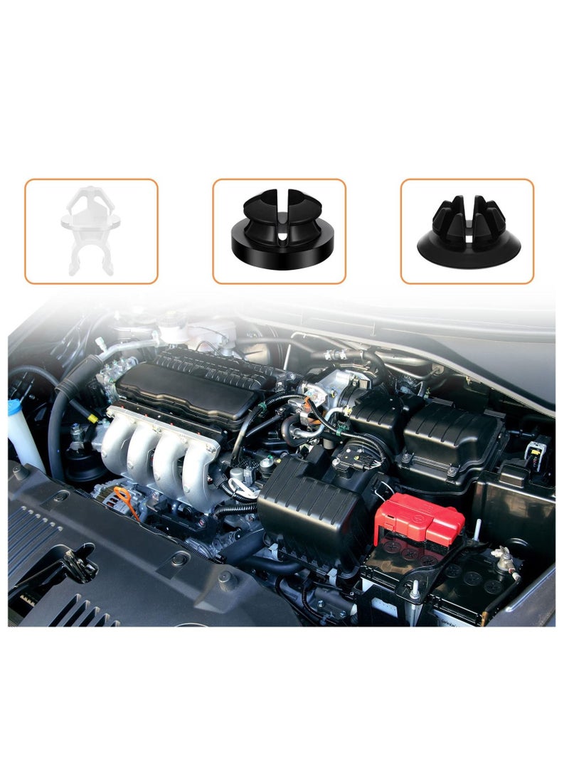 Y&D - Front Hood Support Rod Clip Set For Honda, Prop Grommet Holder 30 Pieces, - Image 1