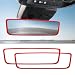 Ohleats Car Rear View Mirror Protector Frame Silicone Auto Rearview Edge Protection Cover Compatible with Model 3 Model Y Interior Rear View Trim Frame Decoration Car Accessories Red2PCS - Image 2