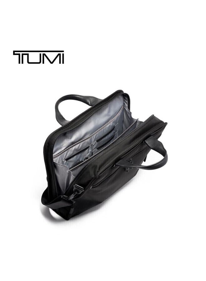 تومي Tumi Alpha حقيبة مكتب تنقل للرجال، حقيبة كمبيوتر محمول من النايلون 02603108d3، أسود، هدية Qixi - Image 3