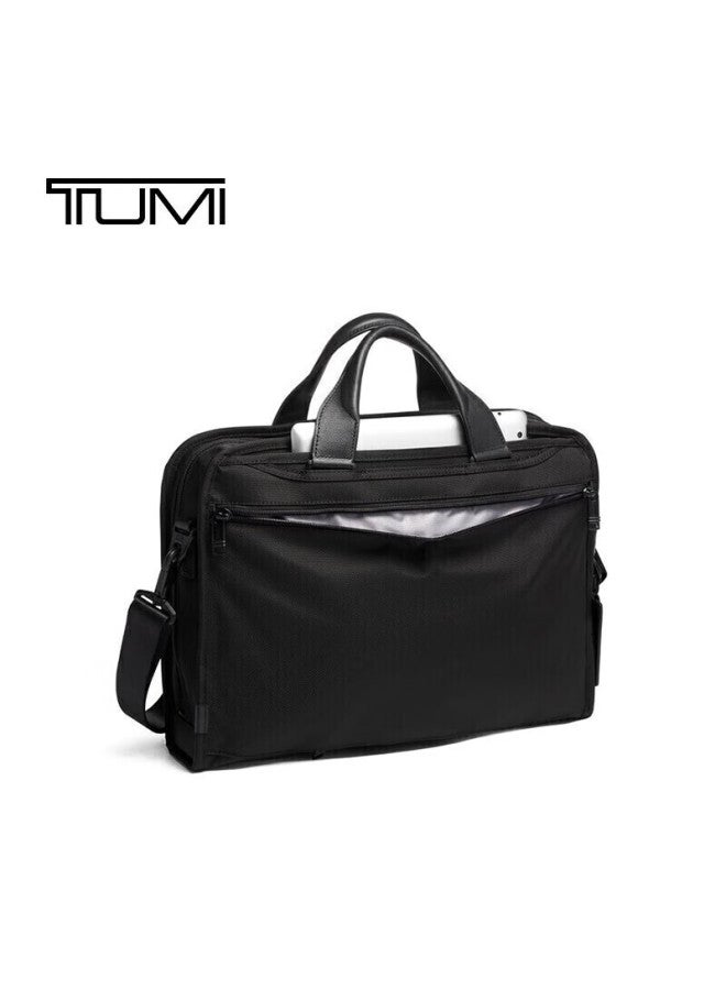 تومي Tumi Alpha حقيبة مكتب تنقل للرجال، حقيبة كمبيوتر محمول من النايلون 02603108d3، أسود، هدية Qixi - Image 5