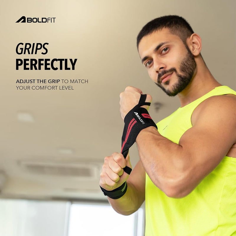 بولد فيت Boldfit قطن Wrist Band – أربطة معصم من القطن للرجال والنساء، مثالية للصالة الرياضية والتنس والأنشطة الخارجية، متوفرة باللونين الأسود والأحمر، مقاس واحد - Image 3