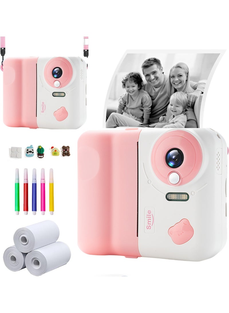 Mini 4K Kids Camera with Instant Printing, 1080P HD Video Recorder, MP3 Music Playback – Selfie Digital Camera for Kids, Ideal Birthday Gift for Boys and Girls - Image 1