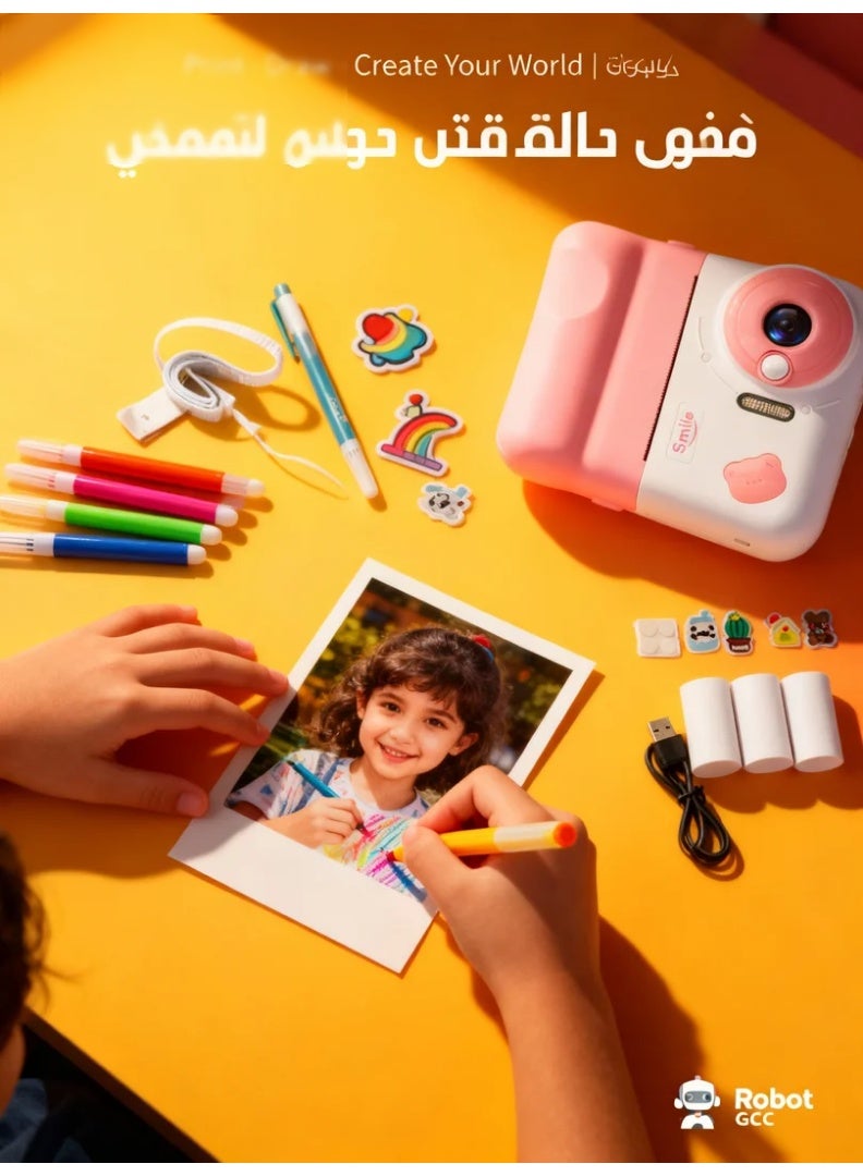 Mini 4K Kids Camera with Instant Printing, 1080P HD Video Recorder, MP3 Music Playback – Selfie Digital Camera for Kids, Ideal Birthday Gift for Boys and Girls - Image 3