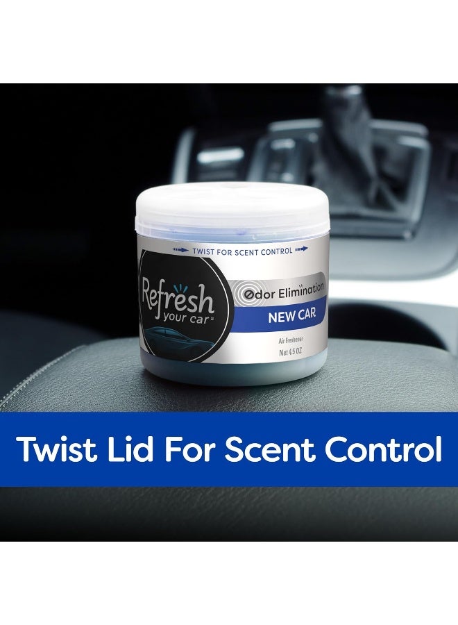 RefreshYourCar Refresh Your Car Air Freshener, Odor Eliminator, Scented Gel Can, New Car Scent, 4.5 Oz - Image 5