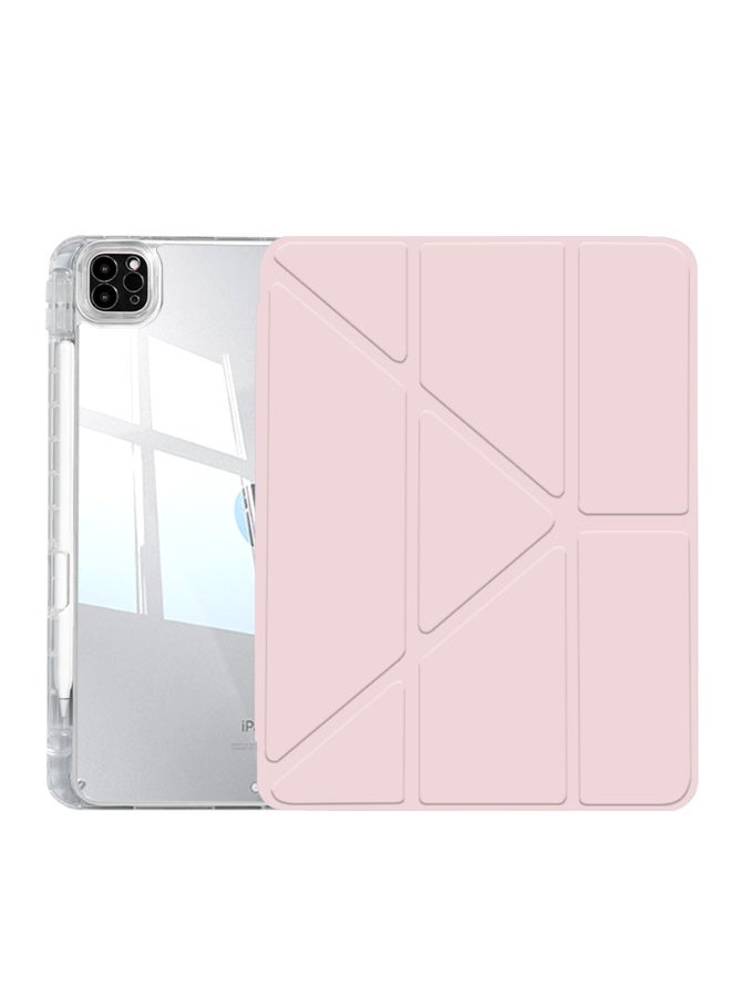 Case for iPad mini (2024/2021) 7th/6th 8.3-Inch ， Tablet Protective Case, Automatic Wake-up/sleep Suitable For IPad Protective Case,With Pen Slot， Three Fold Y-shaped Mini, Pink - Image 1