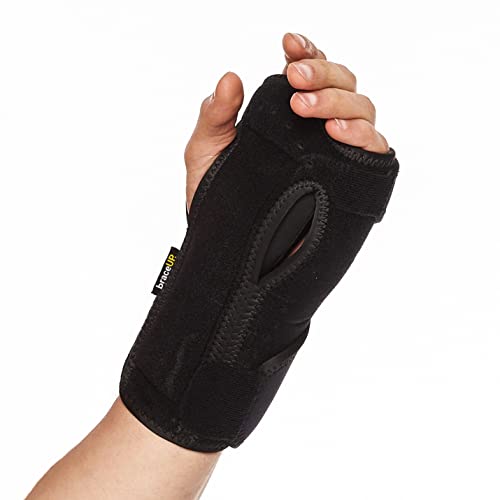 BraceUP Carpal Tunnel Wrist Brace Night Support Lightweight Splint with Cushioned Pads Night Sleep Wrist Support Brace for Pregnancy Hand Support and Tendonitis Arthritis Pain Relief