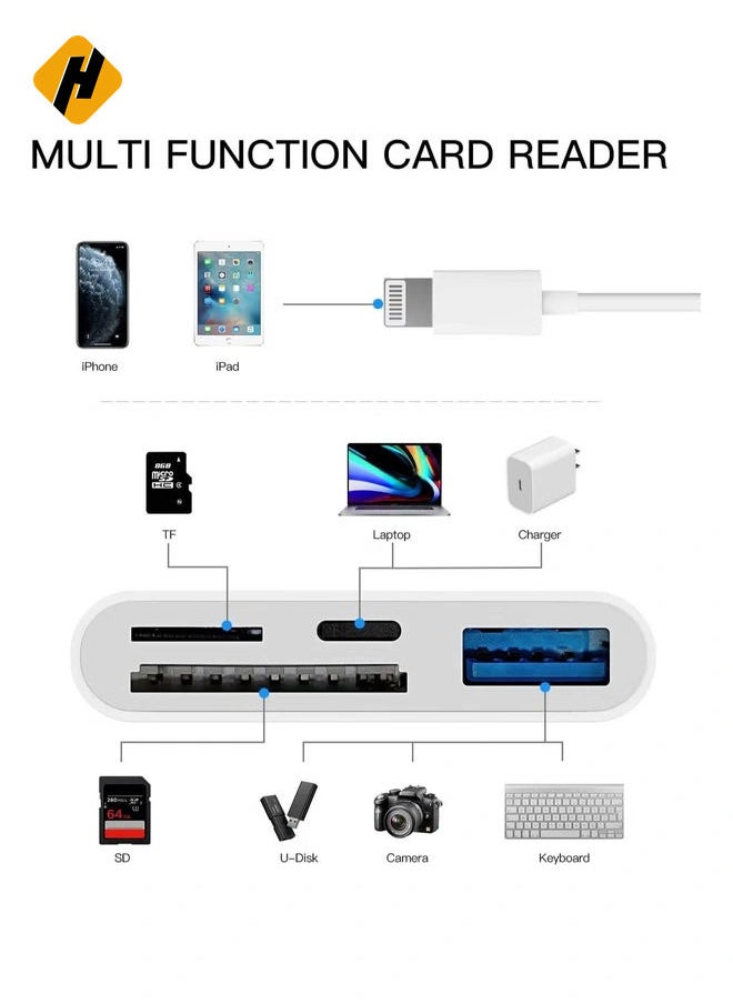 HuHa - Camera Micro SD TF Memory Card Reader Lightning Male to USWRITE A SHORT DESCRIPTION ON  B3.0 Female Adapter OTG Cable for Apple iPhone 11 12 Mini max pro xs xr x se2 7 8plus - Image 1