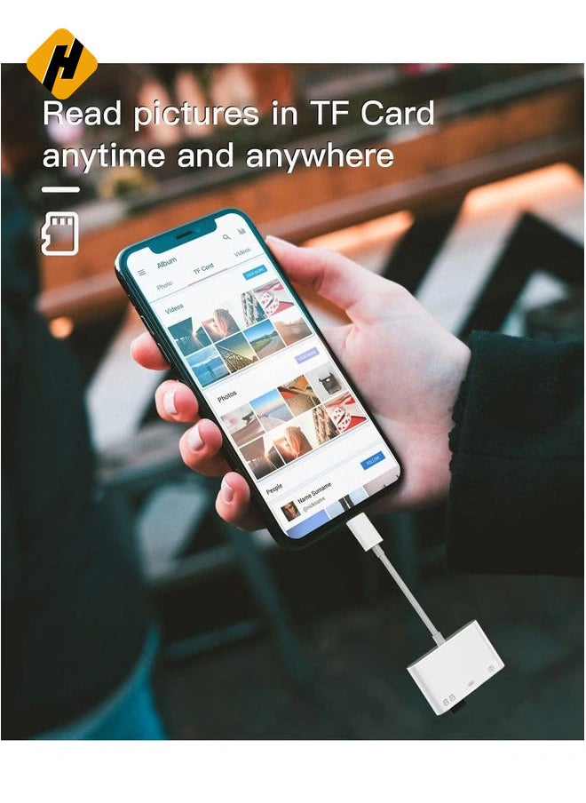 HuHa - Camera Micro SD TF Memory Card Reader Lightning Male to USWRITE A SHORT DESCRIPTION ON  B3.0 Female Adapter OTG Cable for Apple iPhone 11 12 Mini max pro xs xr x se2 7 8plus - Image 1