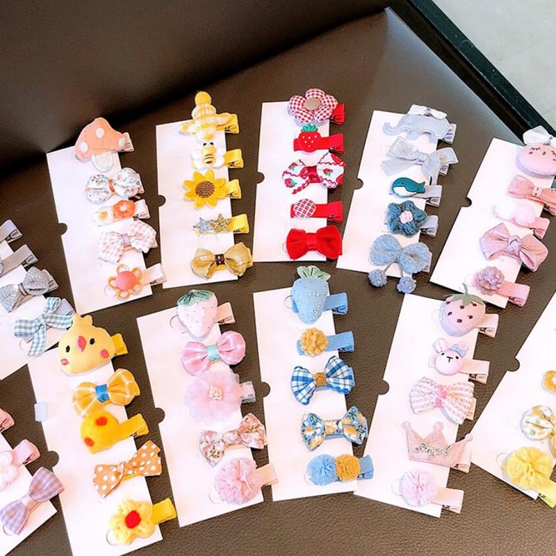 FZBNSRKO Hair Clips for Girls30pcs Cute Barrettes Clips Cute Fully Ribbon Lined Baby Hair Clips Flower and FruitRainbow Hairpin Set Colorful Toddler Hair AccessoriesRandom Color - Image 5