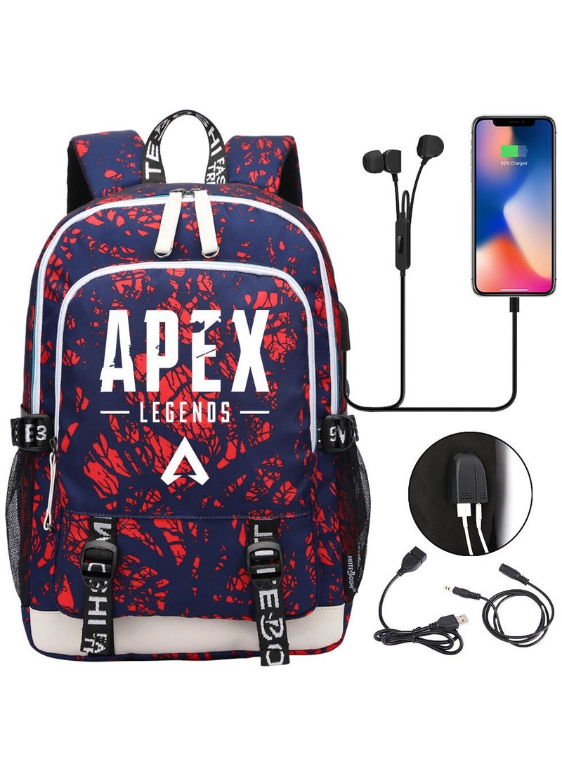 APEX LEGENDS USB Printed Earphones For Youth Leisure Travel Backpack