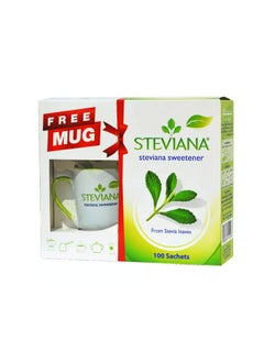 Steviana Steviana From Stevia Leaves Healthy And Tasty 100 Sachets250grams with mug free 