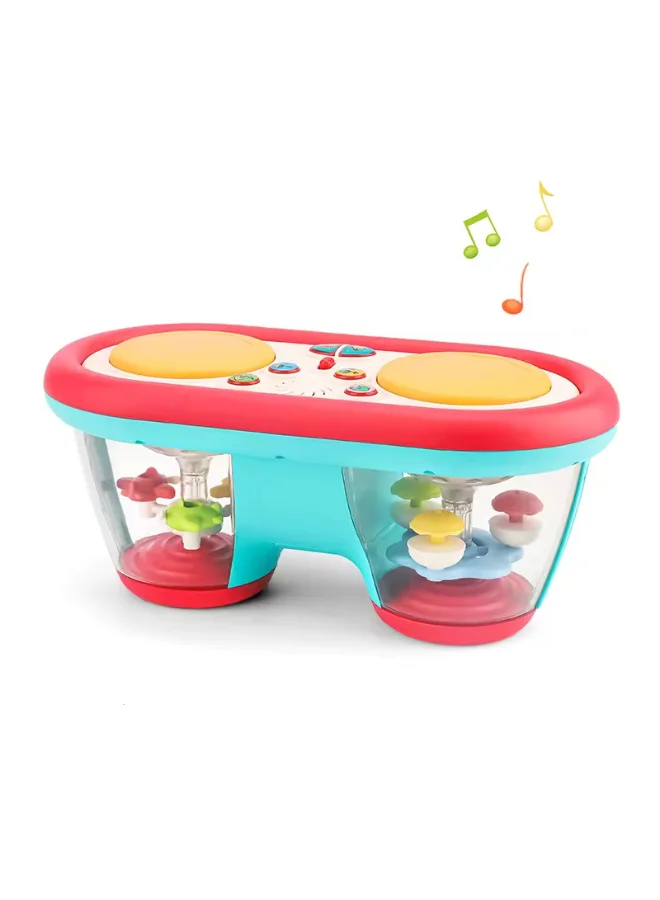 TOOLY Baby Musical Drum Toy with Lights – Interactive Percussion Instrument with Lullabies, Instrumental Music & Volume Control for Infants and Toddlers