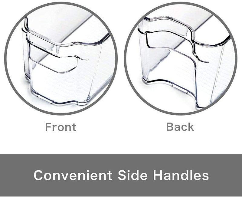 Golden Bird Golden bird Clear Plastic Pantry Organizer Bins SetFood Storage Bins with Handle For RefrigeratorFridgeCabinetKitchenCountertopsCupboardBPA free 145 L x45 W x 38 H 8 - Image 2
