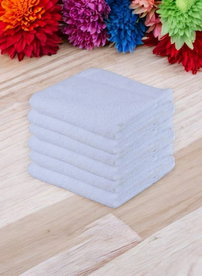 Banotex 6 white cotton towels 30x30 cm - Image 1