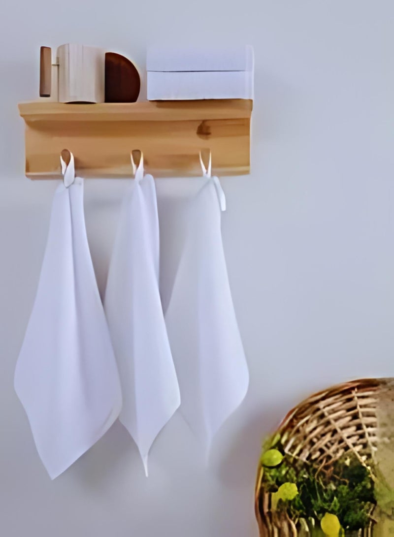 Banotex 6 white cotton towels 30x30 cm - Image 2
