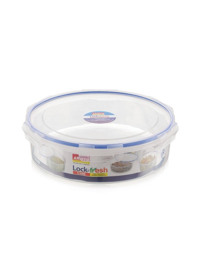 Aristo حاويات أريستو لوك وفريش 1100 متعددة الأغراض من البلاستيك مع غطاء لتخزين المطبخ للاستخدام المتعدد | خالية من BPA ومناسبة للطعام، مقاومة للتسرب، شفافة - Image 2