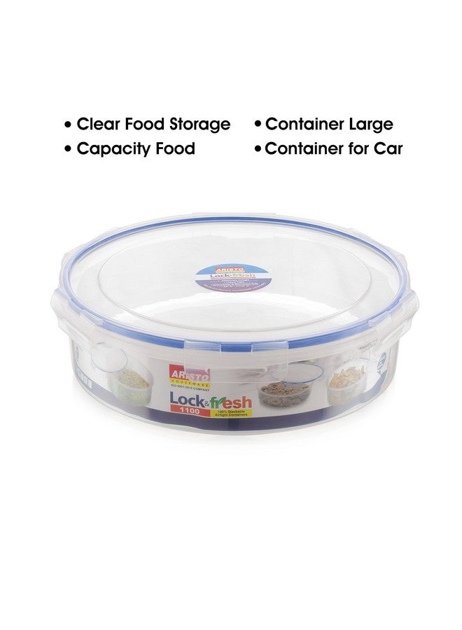 Aristo حاويات أريستو لوك وفريش 1100 متعددة الأغراض من البلاستيك مع غطاء لتخزين المطبخ للاستخدام المتعدد | خالية من BPA ومناسبة للطعام، مقاومة للتسرب، شفافة - Image 4