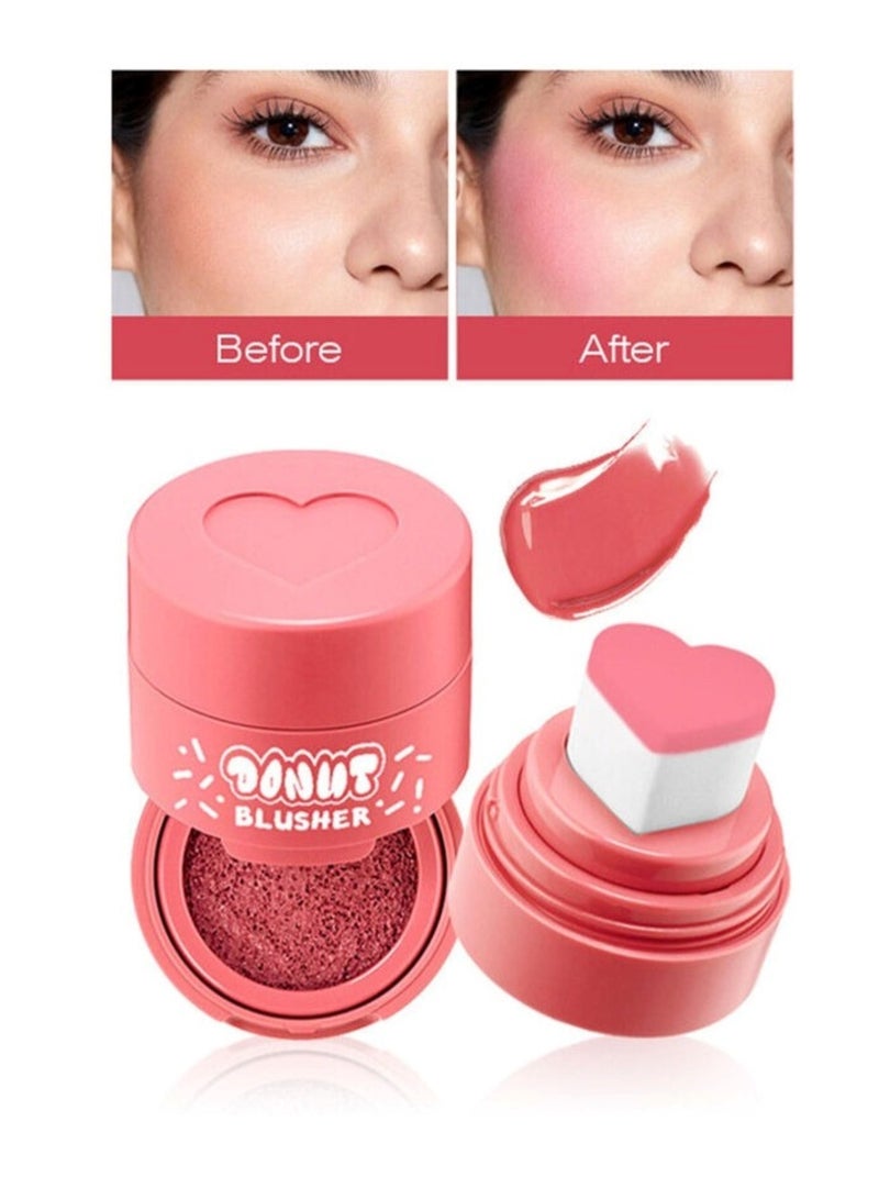 DONUT Rosy Cheeks Heart Shaped Cushion Blusher for Flawless Glow Spice Tomato - Image 4