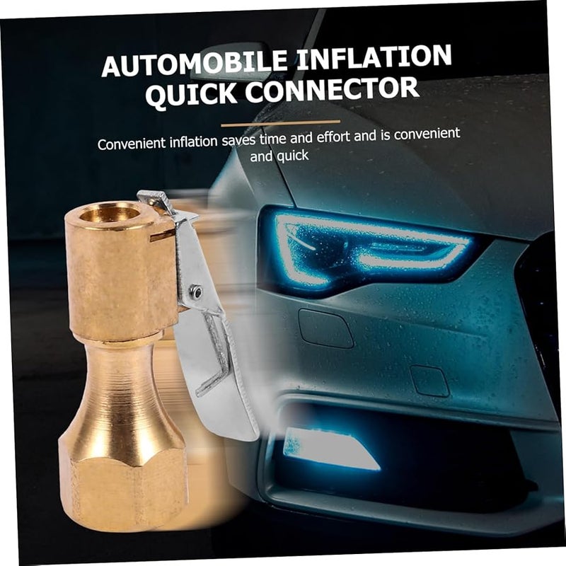 5 قطع من ملحق ضاغط الهواء النحاسي المستقيم لنفخ الإطارات - Image 5