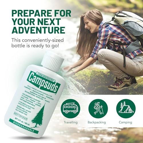 CONCENTRATED CAMPSUDS Sierra Dawn Outdoor Soap - Premium Biodegradable Camping & Backpacking Essential - All-Purpose Natural Soap for Dishes, Clothes & Personal Care - Trusted by Outdoor Enthusiasts, 2 Ounce - Image 3