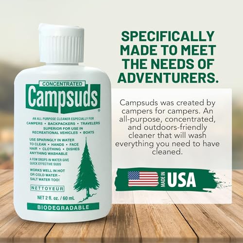 CONCENTRATED CAMPSUDS Sierra Dawn Outdoor Soap - Premium Biodegradable Camping & Backpacking Essential - All-Purpose Natural Soap for Dishes, Clothes & Personal Care - Trusted by Outdoor Enthusiasts, 2 Ounce - Image 2