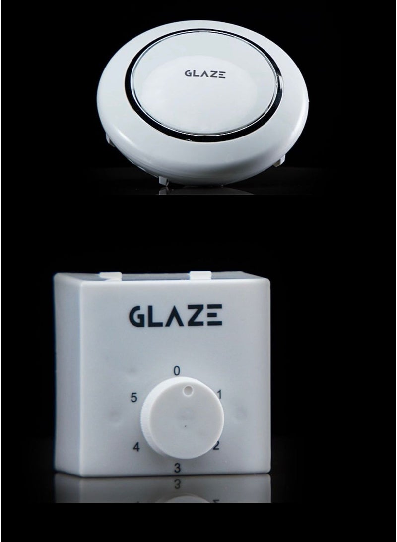 Glaze Ceiling Fan, White, 3-Blade Elegant Design, Silent Operation, Energy Efficient, Multiple Finishes, with Speed Regulator - Image 3