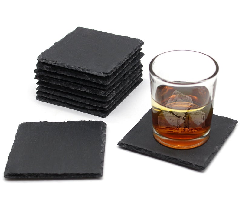 Van Gogh VanGogh Slate Square Coaster Tableware Mat 10x10cm 4pcs