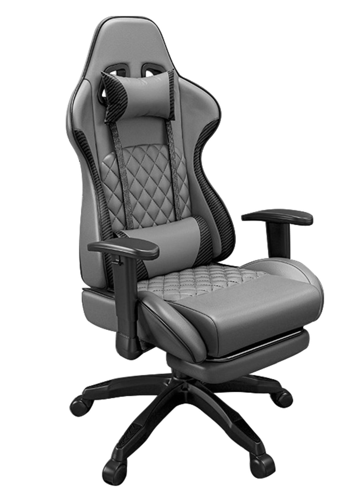 Gaming Chair Office Chair With Footrest Racing Ergonomic Chair Leather Reclining Video Game Chair Adjustable Armrest High Back Gamer Chair With Headrest And Lumbar Support 62X50X115 Cm 