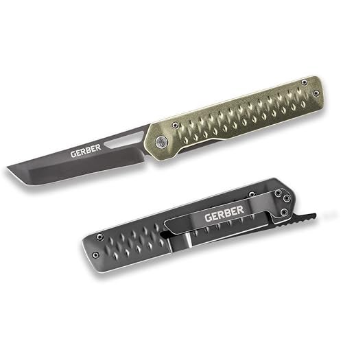 Gerber Gear Ayako Folding Pocket Knife with Clip, EDC Knife, Green - Image 1