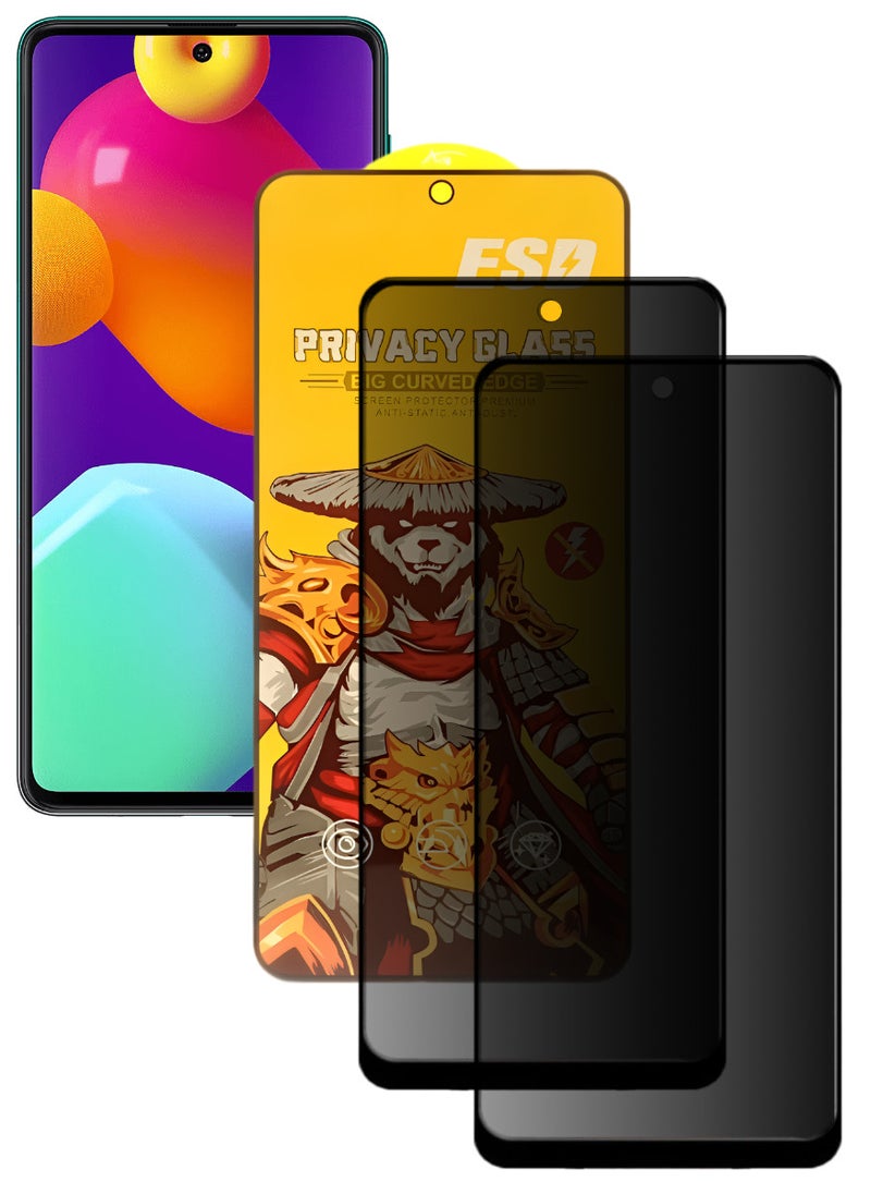 ESD 2 Pieces Tempered Dustproof Privacy Glass Screen Protector Compatible For Samsung Galaxy M62 - Image 1