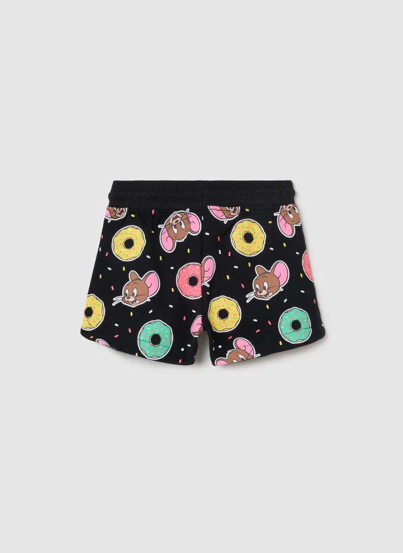 او في اس Shorts With Drawstring, And Jerry And Donuts Print
