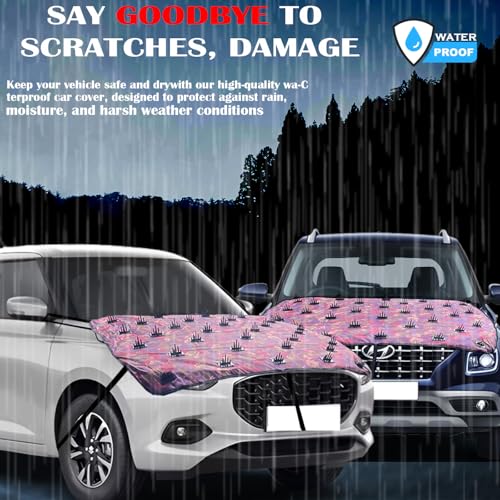 AUTOUNIKO Dustproof Bonnet+Roof Spike Car Cover Complete Protection from Street Dogs Cat Monkeys & Wild Animals, Compatible Universal Size with SUV (Bonnet) - Image 5