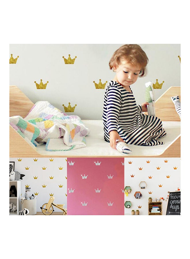 NIBEMINENT 15-Piece Crown Wall Sticker Set Gold 7 x 5cm - Image 2