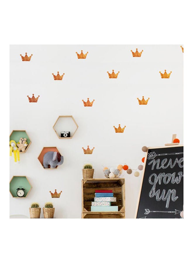 NIBEMINENT 15-Piece Crown Wall Sticker Set Gold 7 x 5cm - Image 3