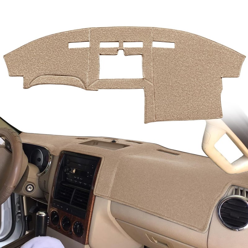 Dash Cover Mat Custom Fit for Ford ExplorerExplorer Sport TracMercury MountaineerDashboard Pad Cap Carpet Protector K198 Beige