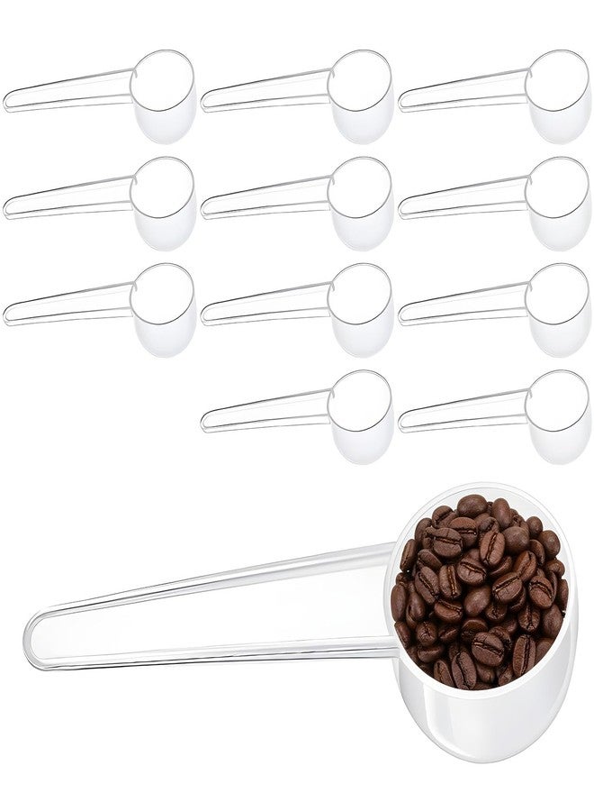 Alrhso 15ML Plastic Measuring Scoop 12 Pcs 1 Table Spoon Protein Scoop Set Reusable Clear Plastic Measuring Spoon for Coffee Milk Tea Protein Spices Pet Food - Image 1