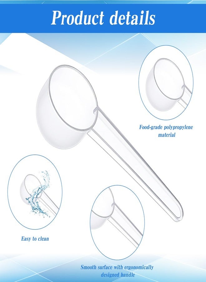 Alrhso 15ML Plastic Measuring Scoop 12 Pcs 1 Table Spoon Protein Scoop Set Reusable Clear Plastic Measuring Spoon for Coffee Milk Tea Protein Spices Pet Food - Image 3