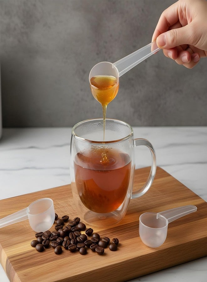 Alrhso 15ML Plastic Measuring Scoop 12 Pcs 1 Table Spoon Protein Scoop Set Reusable Clear Plastic Measuring Spoon for Coffee Milk Tea Protein Spices Pet Food - Image 4