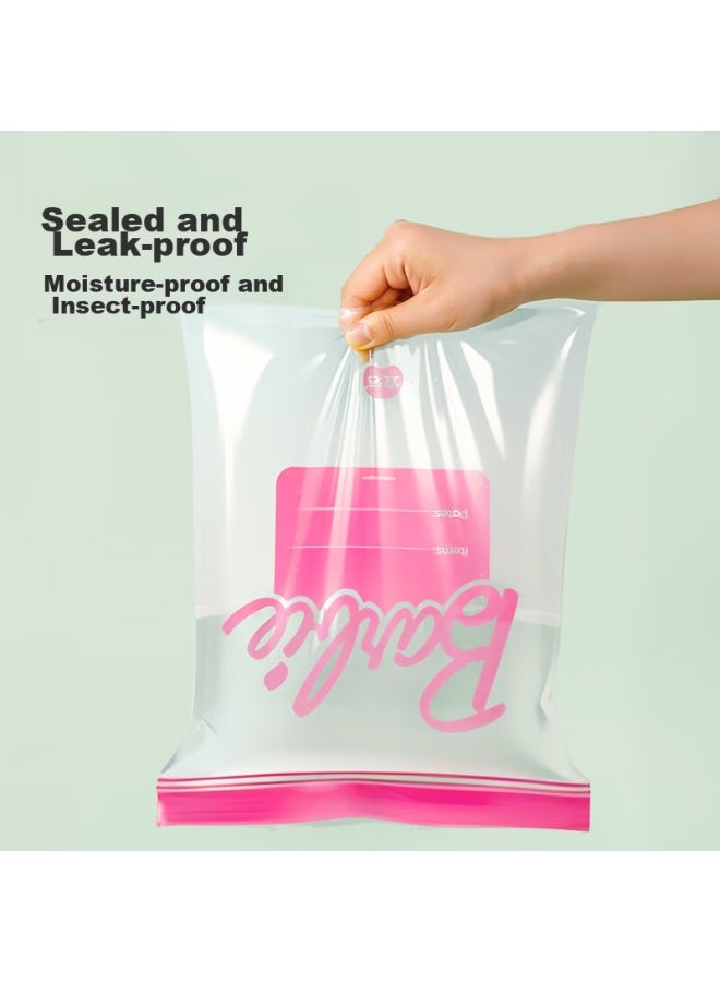 Yekee Food Sealing Bags Double Ziplock Bags 30Pcs 19.5Cm*17Cm Refrigerator Fresh-Keeping Vegetable Self-Sealing Bags Y-8090 - Image 2