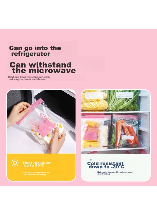 Yekee Food Sealing Bags Double Ziplock Bags 30Pcs 19.5Cm*17Cm Refrigerator Fresh-Keeping Vegetable Self-Sealing Bags Y-8090 - Image 5
