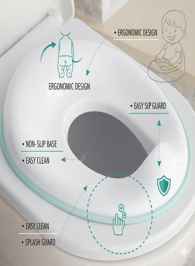 NAREVAL Portable Baby Potty Training Seat for Boys and Girls Potty seat Toilet Seat for Kids 0 to 5 years Child Toddler Non-Slip with Splash Guard Fits Round & Oval Western Toilets, Blue (Pink) - Image 5