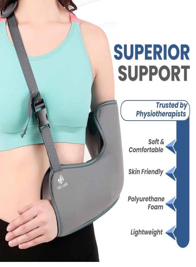 NECARE Premium Arm Sling Tropical, 1 Piece (Cotton, Grey, XXL) - Image 3